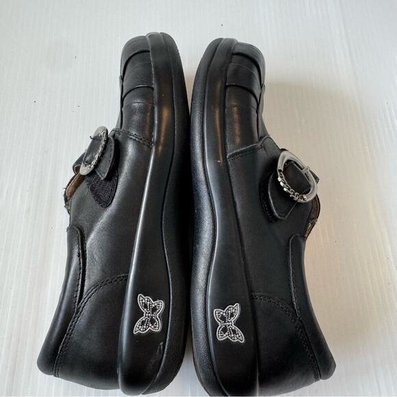 Alegria Khloe Leather Monk Strap Slip-Ons size 39 / 9 US black women’s shoes - Picture 7 of 11